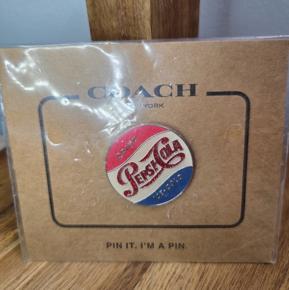 COACH New York X Pepsi-Cola Pin, Enamel, HTF *BRAND NEW SEALED* - Picture 3 of 6